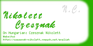 nikolett czesznak business card